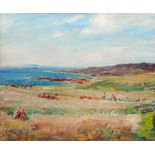 HERBERT F ROYLE (1870-1958), Hebridean Harvest, Isle of Harris, oil on board, signed, artist's label