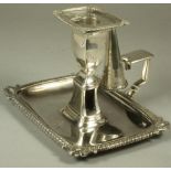 A LATE GEORGE III SILVER CHAMBERSTICK, makers Robert Cattle & James Barber, York, 1812, the