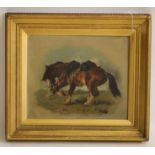 WILLIAM WOODHOUSE (1857-1939), Portrait of a Horse, oil on board, signed, 15" x 18", gilt frame