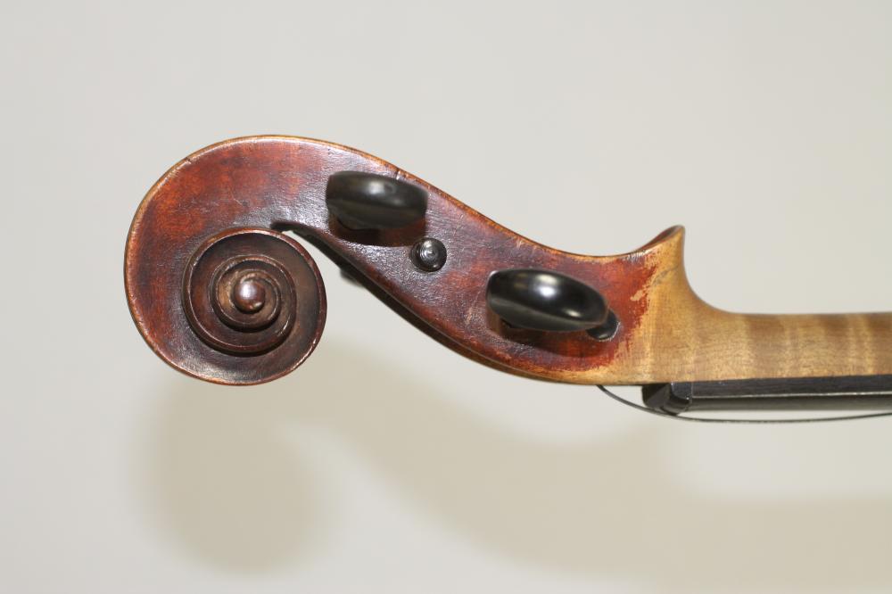 A FRENCH COPY OF AN ITALIAN VIOLIN, bears label Giovan Paolo Maggini, Brescia, 1672, with a 14 1/ - Image 5 of 11