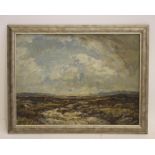 HERBERT F ROYLE (1870-1958), Extensive View over Rannoch Moor, oil on board, signed, 11 3/4" x 15