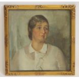 TERESA NORA COPNALL (1928-2007), Portrait of a Lady wearing a White Silk Blouse, half length, oil on