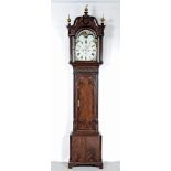 A MAHOGANY LONGCASE CLOCK, signed Thomas Warburton, Bollington, the eight day movement with anchor