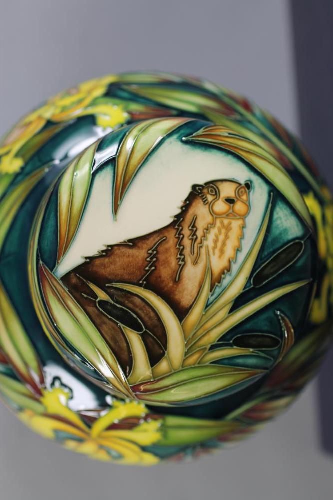 A MOORCROFT POTTERY LIMITED EDITION JAR AND COVER, 2004, of ovoid form, designed by Sian Leaper with - Image 3 of 4