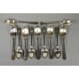 A SET OF ELEVEN SARDINIAN TEASPOONS, Turin marks, late 19th century, possibly by C. Borrani, in