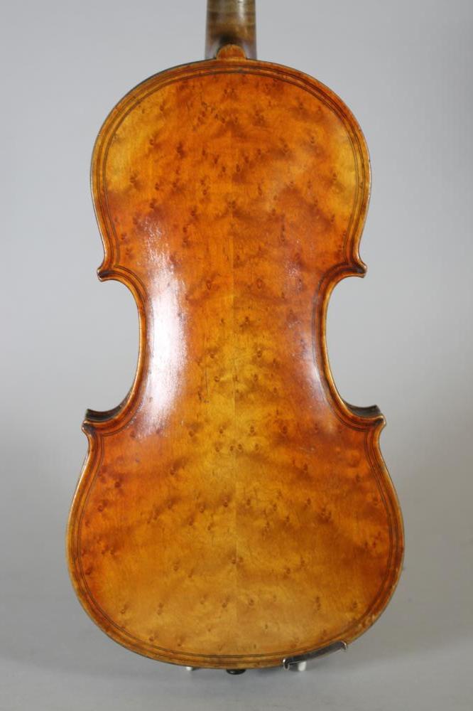 A FRENCH COPY OF AN ITALIAN VIOLIN, bears label Giovan Paolo Maggini, Brescia, 1672, with a 14 1/ - Image 6 of 11