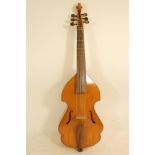AN ENGLISH VIOL, labelled "D W Holden, Mankinholes, Todmorden, ad 1977 viol no.105", with a 26"