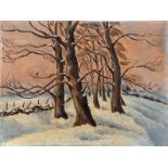 PETER BROOK (1927-2009), Trees in Winter, oil on board, signed R Peter Brook in pencil, Cartwright