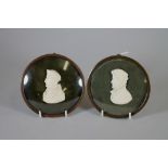 A PAIR OF NORTH EUROPEAN IVORY SILHOUETTE PLAQUES, late 19th century, depicting "Stephanus" and "Don