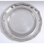 A LATE GEORGE III SILVER SOUP PLATE, maker Paul Storr, London 1809, of lobed circular form with