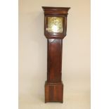 AN OAK LONGCASE CLOCK signed John Hartley, (Halifax?), the thirty hour movement with anchor