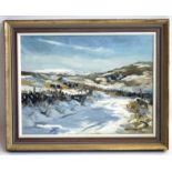 ANGUS BERNARD RANDS (1922-1985), "December Sunshine Greenhow", oil on board, signed, artist's