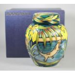 A MOORCROFT POTTERY LIMITED EDITION JAR AND COVER, 2004, of ovoid form, designed by Sian Leaper with