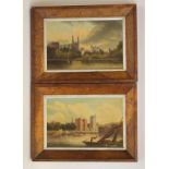 ENGLISH SCHOOL (18th Century), Views of Lambeth Palace and Eton College, a pair, oil on canvas,