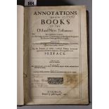 ANNOTATIONS UPON ALL THE BOOKS OF THE OLD AND  NEW TESTAMENT...second edition, 1651, John Legatt.