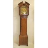 AN OAK LONGCASE CLOCK, signed Caygill, Askrigg, the eight day movement with anchor escapement and