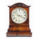 A MAHOGANY CASED TABLE CLOCK by Brockbank & Aitkins, London, the twin fusee movement with anchor