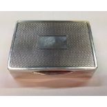 Engine turned silver snuff box B'ham 1926