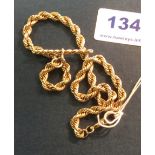 Pocket watch chain 36 gms of 18ct gold
