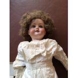 Armand Marseille bisque headed doll with sleeping eyes and open mouth 1894 A.M 2.5DEP. Slight