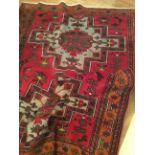 Good caucasian red ground carpet