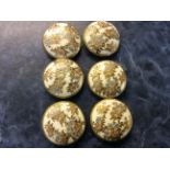 Set of six Japanese Satsuma ware buttons