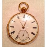 Gentlemans pocket watch of 18ct gold