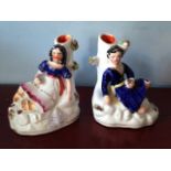 Small pair Staffordshire figures poss. Victoria and Albert