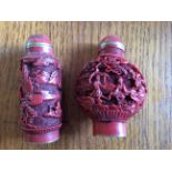 Two 20th c Chinese snuff bottles