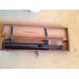 WWI military gun sight by W Ottway in fitted wooden case