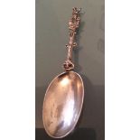 Continental embossed silver spoon