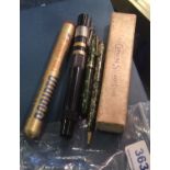 Five vintage pens inc. Watermoons WTM, 2 x Conway Stewart etc