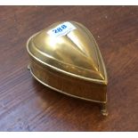 Brass heart shaped trinket box