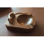 Mouseman wooden ashtray