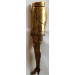 Saucy Victoran brass ladies leg shoehorn 22cms long "For the man who has everything"