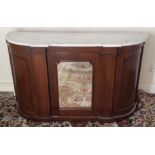 White marble topped Victorian chiffonier