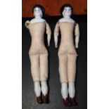 Pair dolls house dolls marked Germany