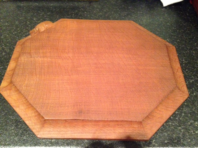 Vintage Mouseman bread board