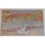 W O Hutchison oil on board sketch signed l r 51 x 61