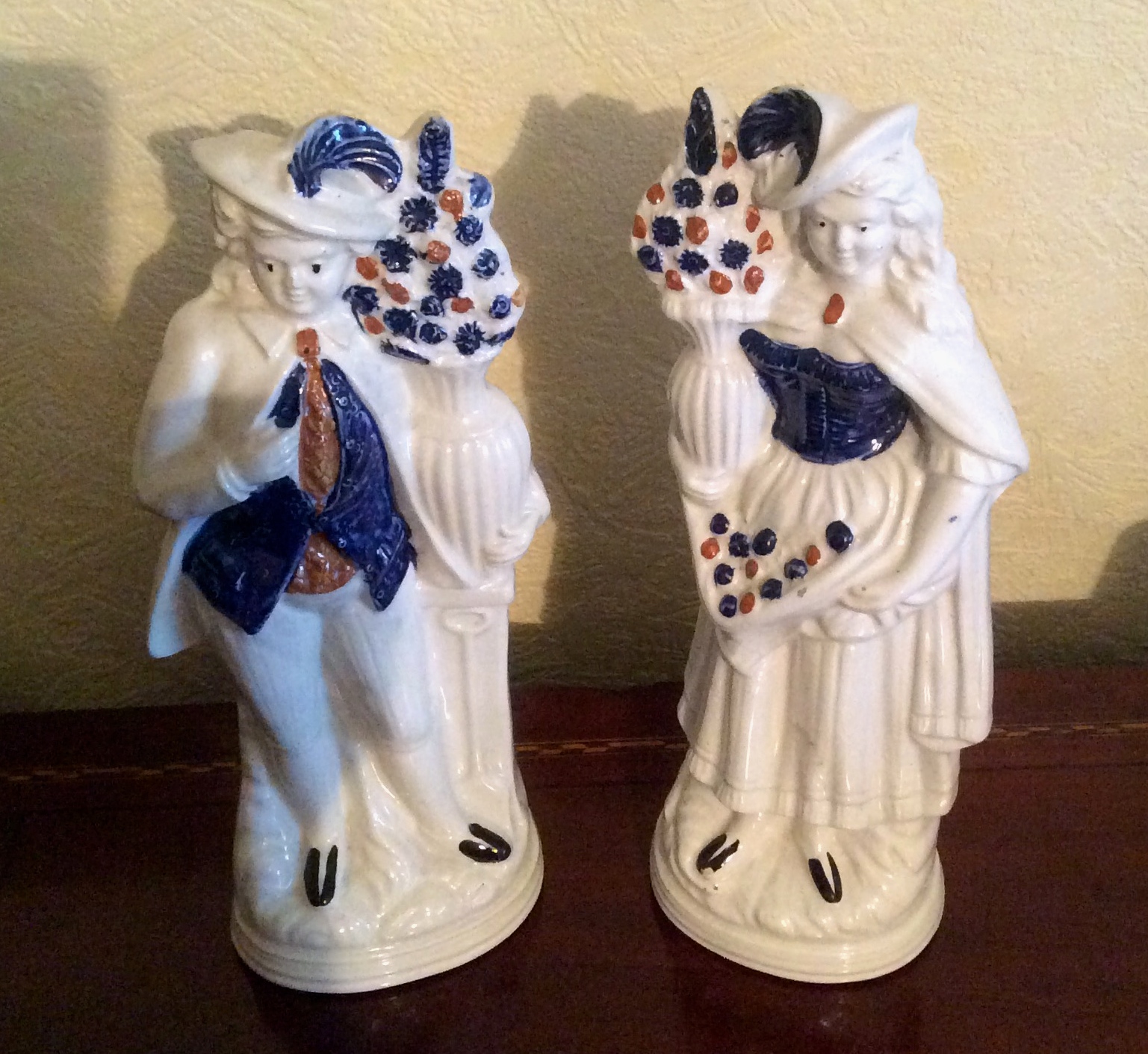 Pair Staffordshire figures