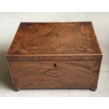 An 18th c inlaid mahogany box