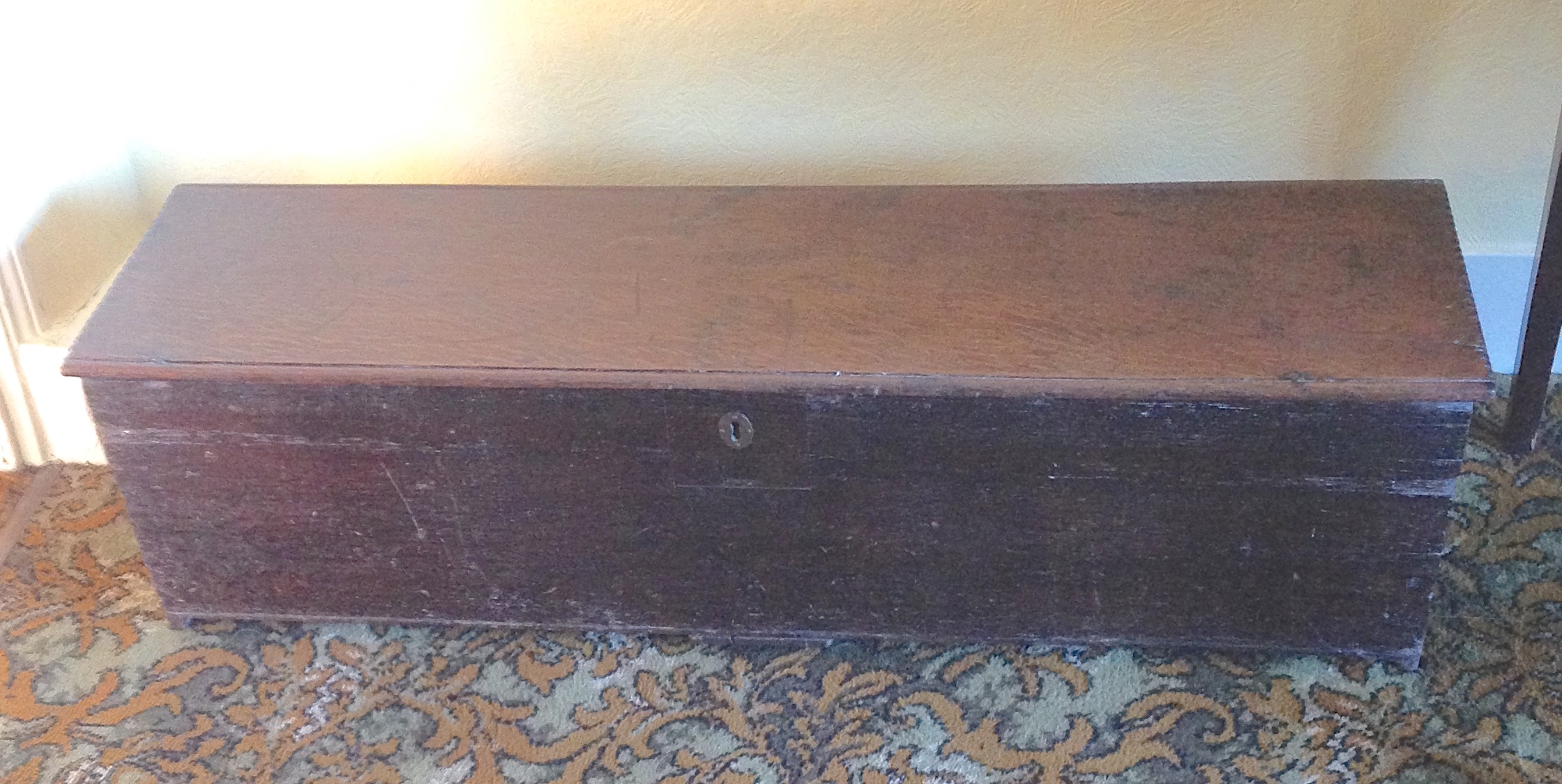 An 18th c six plank chest feet reduced