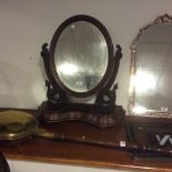 Victorian mahogany toilet mirror