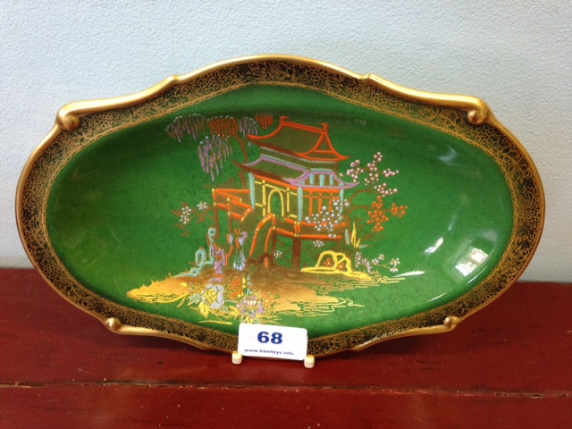 Carlton ware Verte Royale dish with chip - Image 2 of 2