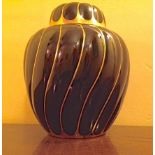 Carlton Ware "noire royale"ginger jar and cover