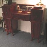 Good quality William IV mahogany pedestal sideboard of small proportions