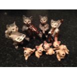 Collection small animal figures inc. Beswick cats