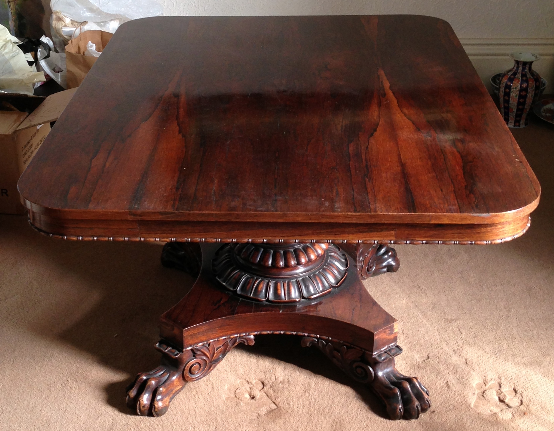 Superb rosewood centre table c1840