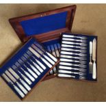 Box set good quality dessert knives and forks x18