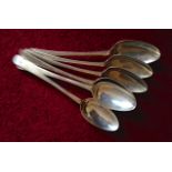Set of six Scottish provincial table spoons by Edward Livingston of Dundee c1790